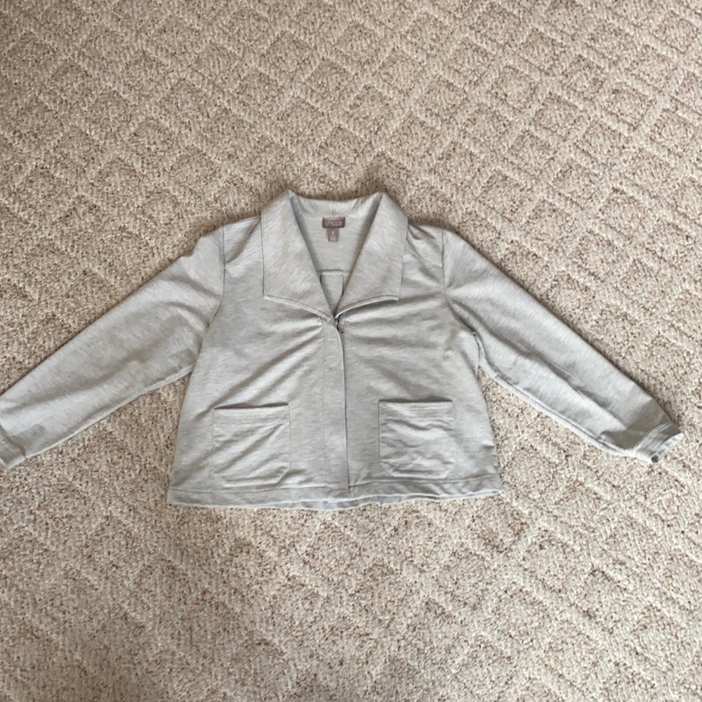 Chico’s Gray Zip Up